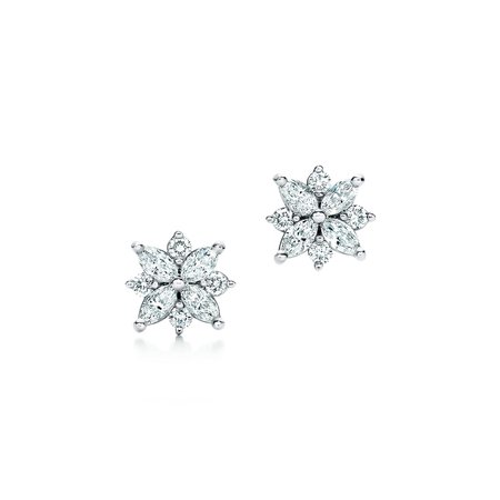 Tiffany Victoria diamond cluster earrings | Tiffany & Co.