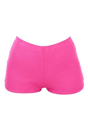 Bright Pink Soft Rib Pj Shorts | PrettyLittleThing CA