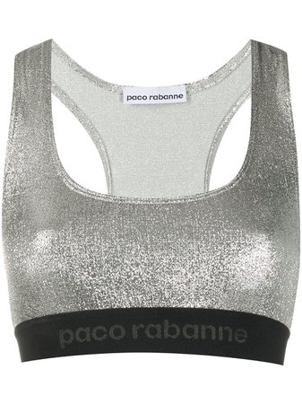 Paco Rabanne Logo Lined Sports Bra - Farfetch