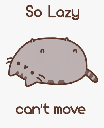 Pusheen Cat Clipart Lazy - So Lazy Cant Move Pusheen , Free Transparent Clipart - ClipartKey