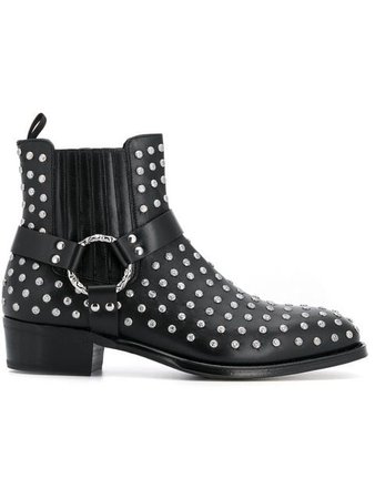 Alexander McQueen stud embellished ankle boots