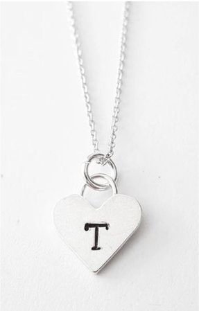 t initial heart necklace
