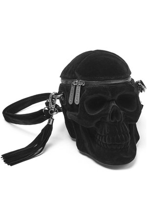 Grave Digger Skull Handbag [VELVET] | Killstar
