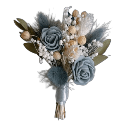 Dusty Blue Dried Flower Boutonniere, Prom flower, Groom Boutonniere, Buttonhole