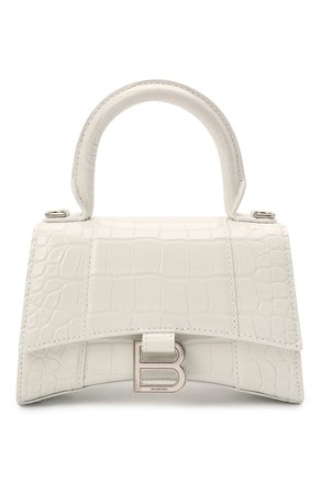 Женская белая сумка hourglass xs BALENCIAGA — купить за 148500 руб. в интернет-магазине ЦУМ, арт. 592833/1LR6Y