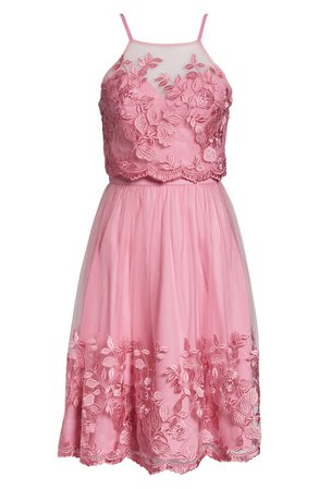Chi Chi London Embroidered Fit & Flare Dress | Nordstrom