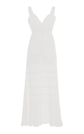 Beach Cotton White Dress by Luisa Beccaria | Moda Operandi