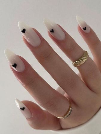 45+ Cute Black and White Nails for a Perfect Korean Style | Kbeauty Addiction