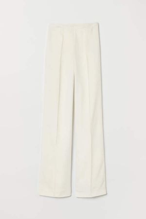 Linen-blend Pants - White