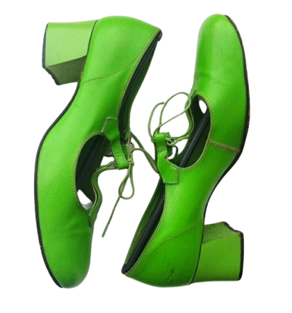 60s lime green shoes