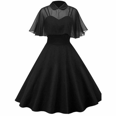 Women's Vintage Gothic Cape Dress