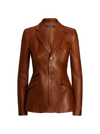 Ralph Lauren Collection Isabel Leather Jacket | SaksFifthAvenue