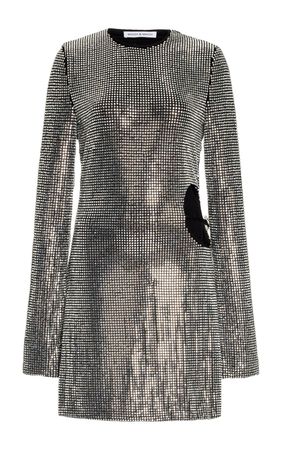 Crystal Mesh Cutout Mini Dress By Mach & Mach | Moda Operandi