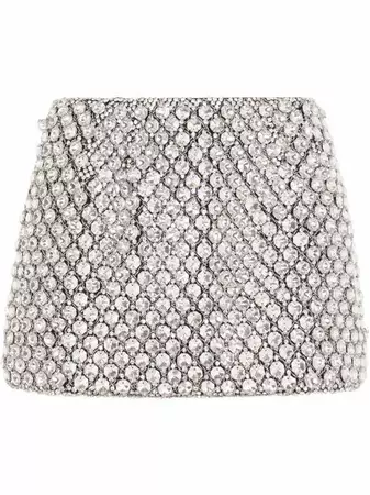 Dolce & Gabbana crystal-embellished Jacquard Miniskirt - Farfetch
