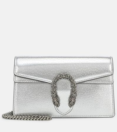 Gucci Dionysus Super Mini Crossbody Bag in Silver