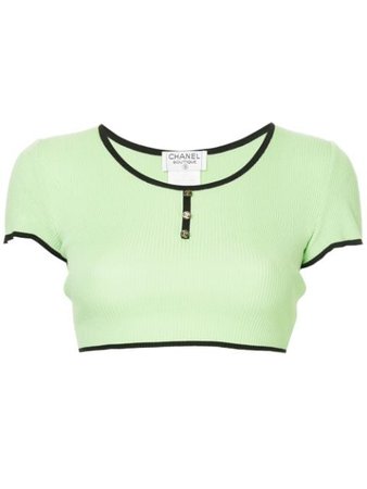 Chanel Pre-Owned Knitted Cropped Top - Farfetch