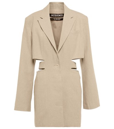 Jacquemus - La Robe Bari linen blazer minidress | Mytheresa