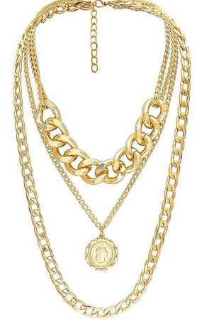 gold layered necklace