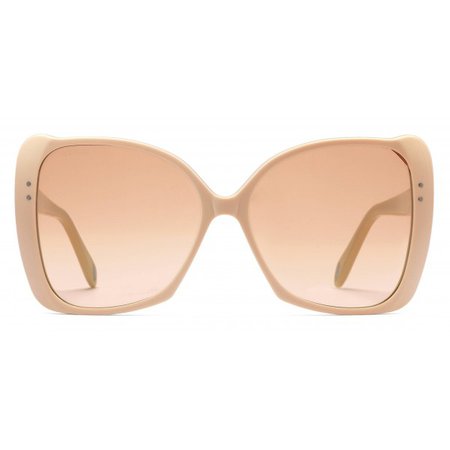 Gucci - Oversize Square Frame Sunglasses - Nude Acetate - Gucci Eyewear - Avvenice