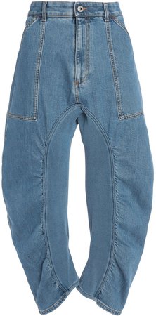 Cropped High-rise Straight-leg Jeans