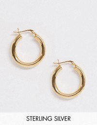 Kingsley Ryan Exclusive snake stud earrings in sterling silver gold plate | ASOS