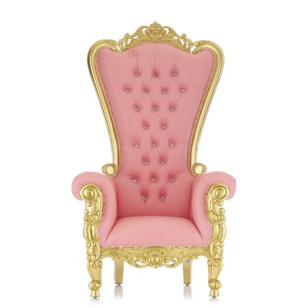 the throne kingdom "Queen Tiffany" Throne Chair - Pink / Gold