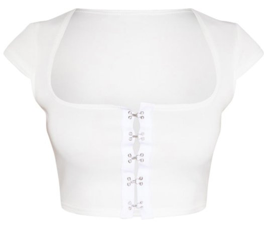 white crop with bandage details