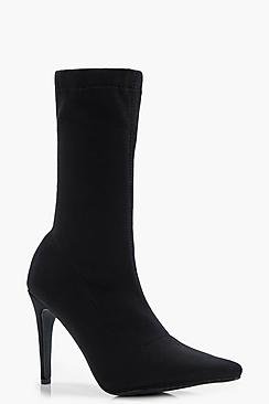 Emily Pointed Toe Stiletto Sock Boots