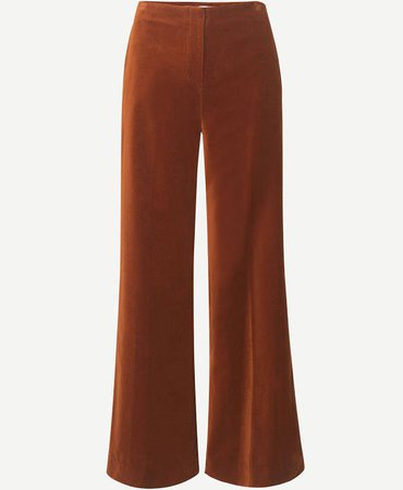 men brown flared trousers