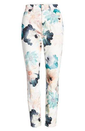 7 For All Mankind® Print Ankle Skinny Jeans (Brilliant Bloom Floral) | Nordstrom
