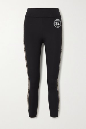 Black Printed stretch leggings | Fendi | NET-A-PORTER