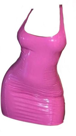 *clipped by @luci-her*  Pink Latex Dress
