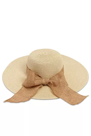 Bow Wide-Brim Straw Hat | Forever 21
