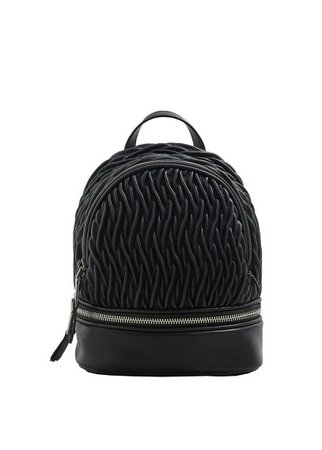 MANGO Zip-detail texture backpack