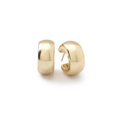 Small Hoop Earrings: 14K Gold Inside Out Diamond Huggie Earrings 1.2ct