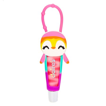 Rainbow Penguin Lip Gloss Tube - Cotton Candy | Claire's US