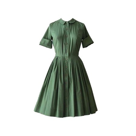 green vintage dress