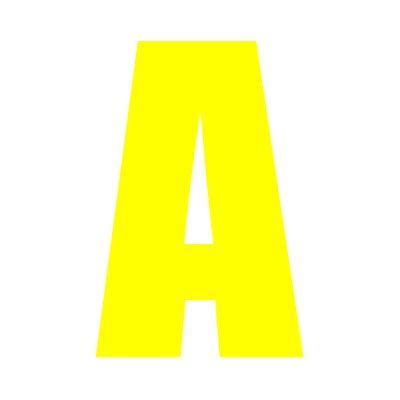 alphabet letter a yellow - Google Search