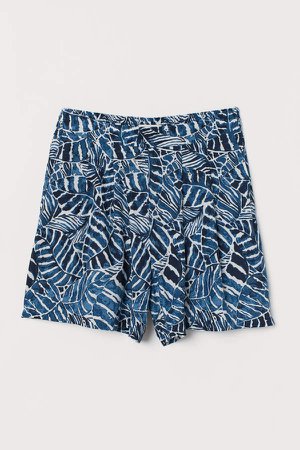 Patterned Shorts - Blue
