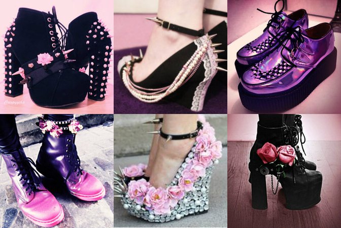 pastel goth shoes