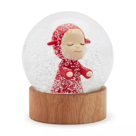 Yoshitomo Nara | Little Wanderer Snow Globe (Red) (2023) | Available for Sale | Artsy