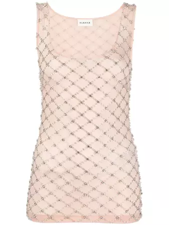 P.A.R.O.S.H. Glaced crystal-embellished Tank Top - Farfetch