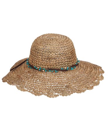 Scala Crocheted Seagrass Hat with Beaded Band