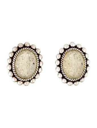 Stephen Dweck Carved Quartz Clip-On Earrings - Earrings - STD23833 | The RealReal