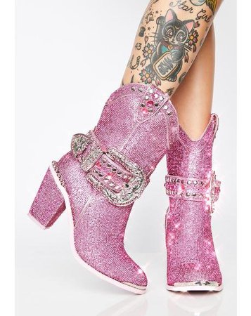 pink sheriff shine cowboy boots
