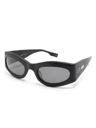 MCQ oval-frame logo-arm Sunglasses - Farfetch