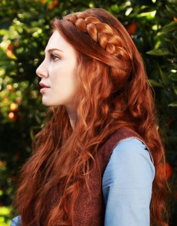 Natural Red Braid Crown Hair (princess hair)