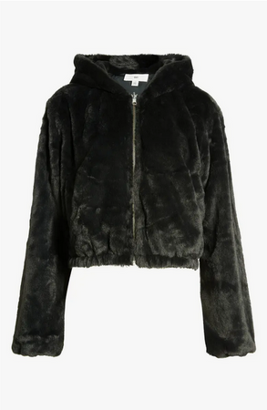 BP/Nordstrom Faux Fur Reversible Jacket - Black