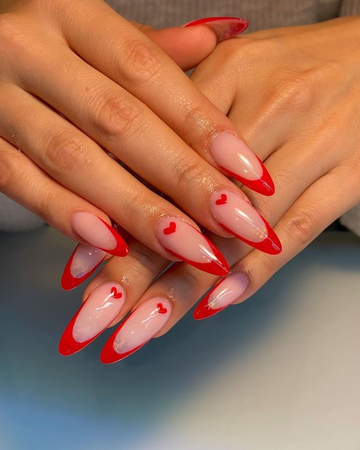 valentines day nails acrylic almond