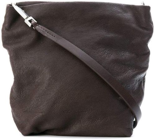 worn leather tote-style bag